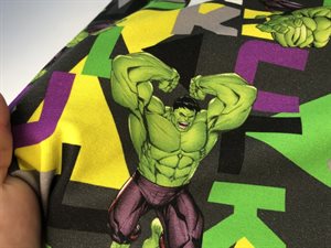 Bomuldsjersey - med superhelten Hulk 